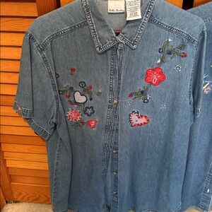 Vintage Bobble Brooks denim top. XL